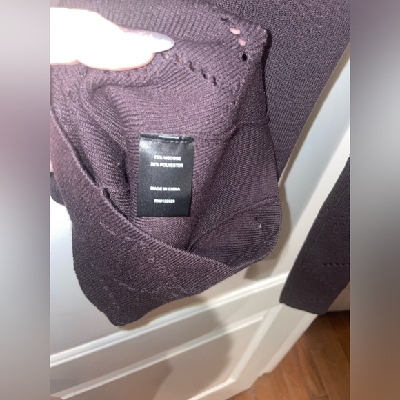 New! Michael Costello x REVOLVE Brylie Mock Neck Mini Dress Chocolate Brown 🤎NWT - Picture 11 of 11